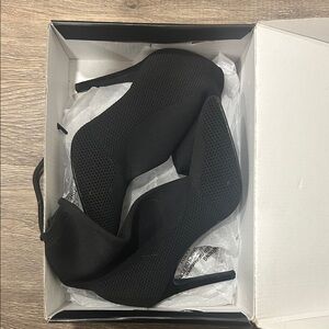 Fashion Nova Black Mesh Heels